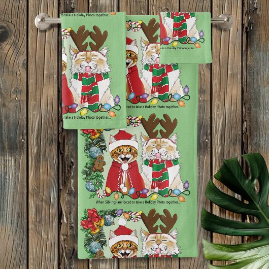 Annual Cat Christmas Photo バスタオルセット