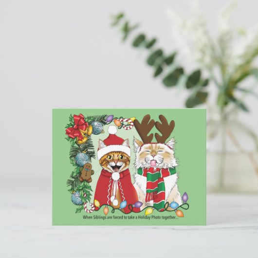 Annual Cat Christmas Photo ポストカード (スタンド正面)