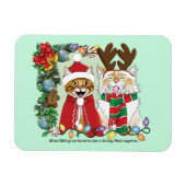 Annual Cat Christmas Photo マグネット (横)