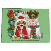 Annual Cat Christmas Photo ラージペーパーバッグ (裏面)