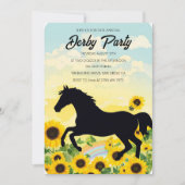 Annual Derby Party Invitation with Sunflowers and  招待状 (正面)