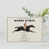 Annual Derby Party Race Horse Equestrian Racing 招待状 (スタンド正面)