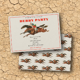 Annual Derby Party Race Horse Equestrian Racing 招待状