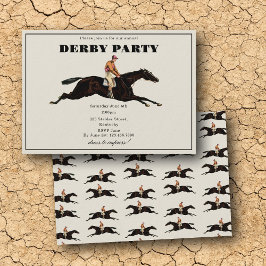 Annual Derby Party Race Horse Equestrian Racing 招待状