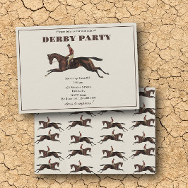 Annual Derby Party Race Horse Equestrian Racing 招待状