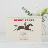 Annual Derby Party Race Horse Equestrian Racing 招待状 (スタンド正面)