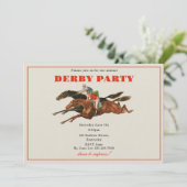 Annual Derby Party Race Horse Equestrian Racing 招待状 (スタンド正面)