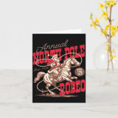 Annual North Le Rodeo Cowboy Santa Howdy Christmas カード (黄色い花)