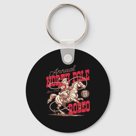 Annual North Le Rodeo Cowboy Santa Howdy Christmas キーホルダー (正面)