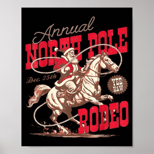 Annual North Le Rodeo Cowboy Santa Howdy Christmas ポスター (正面)