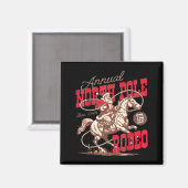 Annual North Le Rodeo Cowboy Santa Howdy Christmas マグネット (正面/裏面)