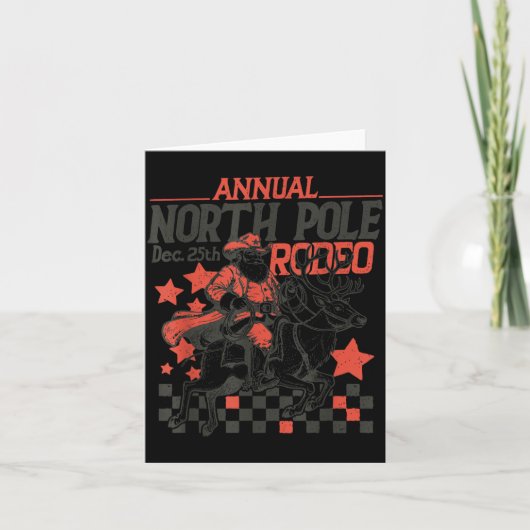 Annual North Le Rodeo Santa Western Cowboy Christm カード (正面)