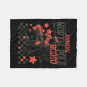 Annual North Le Rodeo Santa Western Cowboy Christm フリースブランケット (正面(横))