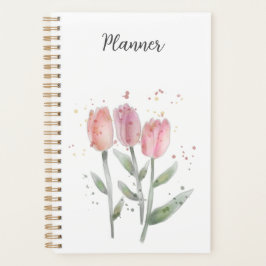 Annual Planner Tulips Watercolor プランナー手帳