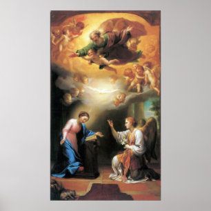 Annunciation by Anton Raphael Mengs ポスター