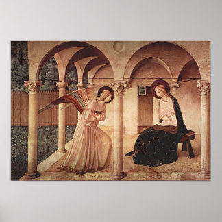 Annunciation (by Fra Angelico) ポスター