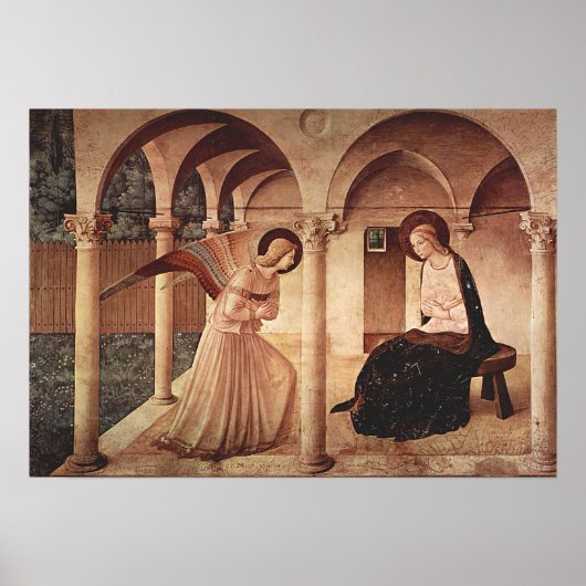 Annunciation (by Fra Angelico) ポスター (正面)