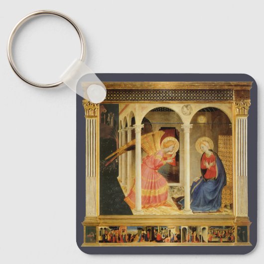 Annunciation by Fra Angelico, Renaissance Fine Art キーホルダー (正面)