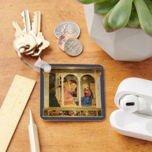 Annunciation by Fra Angelico, Renaissance Fine Art キーホルダー