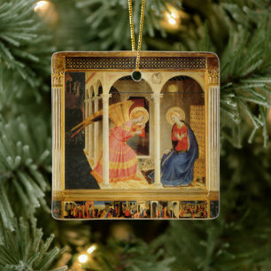 Annunciation by Fra Angelico, Renaissance Fine Art セラミックオーナメント