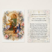 Annunciation Catholic Funeral Memorial Prayer Holy (正面&裏面)