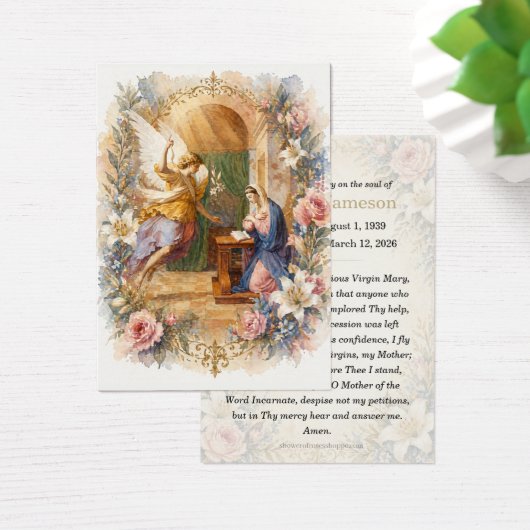 Annunciation Catholic Funeral Memorial Prayer Holy (デスク)