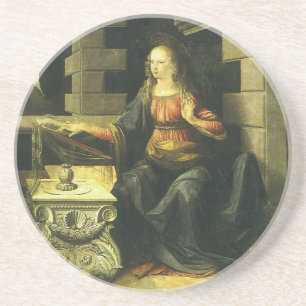 Annunciation of the Lord by Leonardo da Vinci コースター