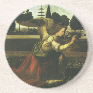 Annunciation of the Lord by Leonardo da Vinci コースター