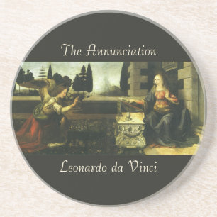 Annunciation of the Lord by Leonardo da Vinci コースター