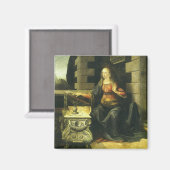 Annunciation of the Lord by Leonardo da Vinci マグネット (正面/裏面)