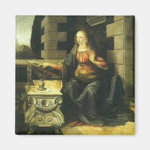 Annunciation of the Lord by Leonardo da Vinci マグネット