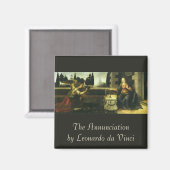 Annunciation of the Lord by Leonardo da Vinci マグネット (正面/裏面)