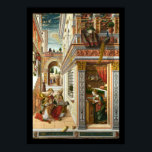 Annunciation ,Saint Emidius and an UFO ポスター<br><div class="desc">Painting by Carlo Crivelli 1486. Italian Renaissance painter of Late Gothic decorative sensibility. In this "Annunciation, " look at the sky with attention , you will notice a solid cloud shape in a circular geometric structure and certainly different from any other cloud surrounding it. It seems a source of divine...</div>