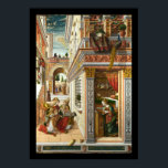 Annunciation ,Saint Emidius and an UFO ポスター<br><div class="desc">Painting by Carlo Crivelli 1486. Italian Renaissance painter of Late Gothic decorative sensibility. In this "Annunciation, " look at the sky with attention , you will notice a solid cloud shape in a circular geometric structure and certainly different from any other cloud surrounding it. It seems a source of divine...</div>