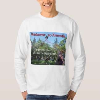 Annwfnの長袖の人のワイシャツ Tシャツ