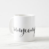 annyonghaseyoグッドモーニング韓国マグ コーヒーマグカップ (正面左)