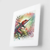 Anolis de rueda 100724AREF114 - Watercolor スクエア壁時計 (傾斜)
