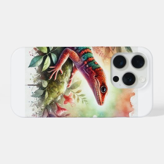 Anolis de rueda 100724AREF114 - Watercolor iPhoneケース (裏面横)