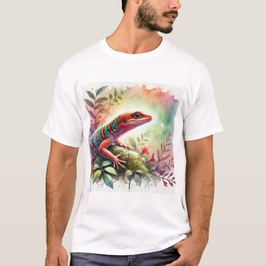 Anolis de rueda 100724AREF114 - Watercolor Tシャツ (正面)