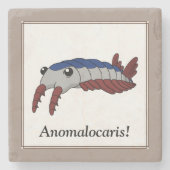 Anomalocaris-の有史以前の動物 ストーンコースター (正面)