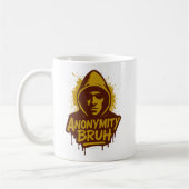 Anonymity Bruh LOGO -  コーヒーマグカップ (左)