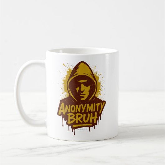Anonymity Bruh LOGO -  コーヒーマグカップ (左)