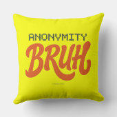 Anonymity Bruh Logo - Throw Pillow クッション (裏面)