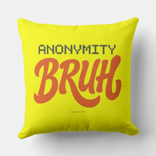 Anonymity Bruh Logo - Throw Pillow クッション (裏面)