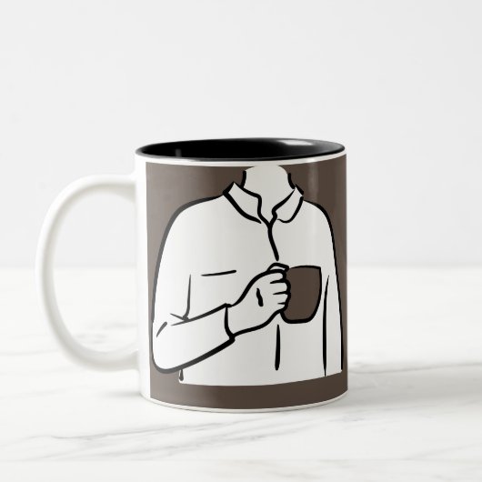 Anonymous Brew Mug – カフェイン好きに最適» ツートーンマグカップ (左)