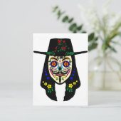 ANONYMOUS Day of the Dead 6 Anon Mask砂糖スカル ポストカード (スタンド正面)