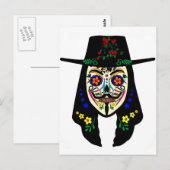 ANONYMOUS Day of the Dead 6 Anon Mask砂糖スカル ポストカード (正面/裏面)