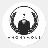 Anonymous Logo ラウンドシール (正面)