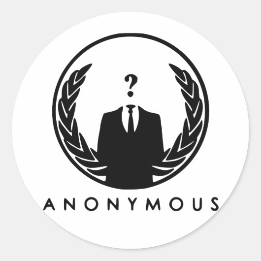 Anonymous Logo ラウンドシール (正面)