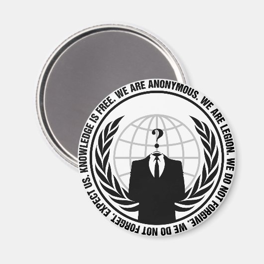anonymous logo with slogan マグネット (正面/裏面)